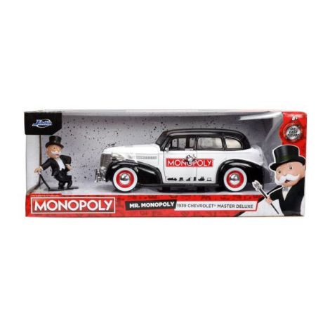 Jada Set Masinuta Metalica Chevrolet Master Deluxe 1939 Scara 1:24 Si Figurina Mr Monopoly - imagine 9